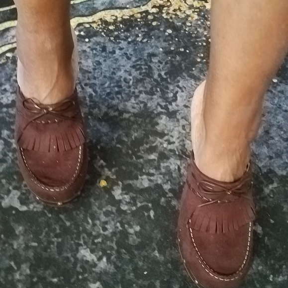 Sale L.e.i Women's Anetteco Brown Faux Leather Tassel Flap Clog Heels Size 11 - Picture 7 of 8